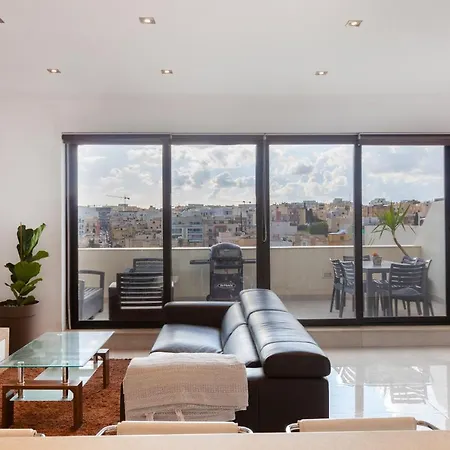 Penthouse With Bbq Kitchen Island & Massive Living By 360 Estates * Saint Julian's
